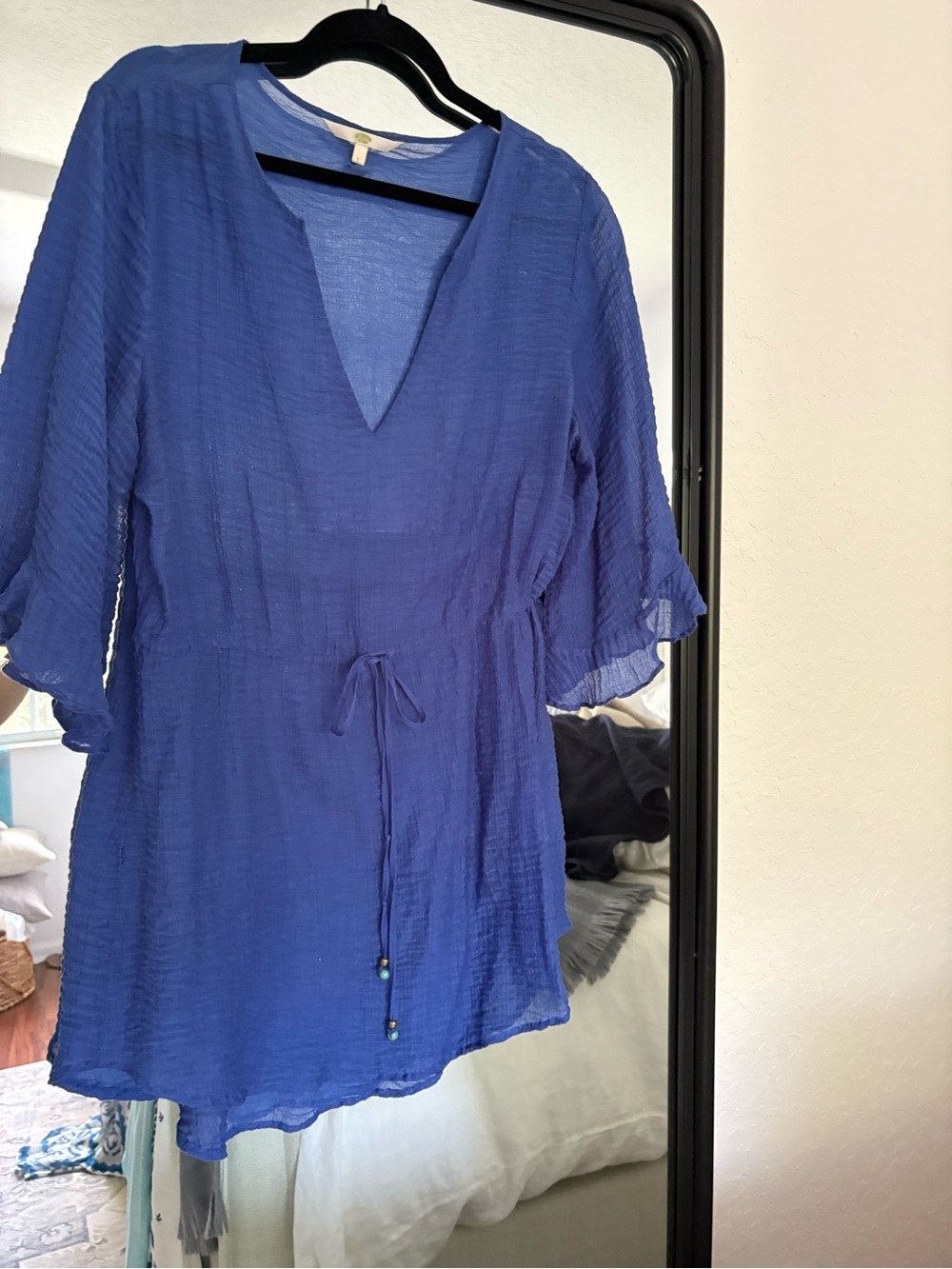 Regal Blue Women’s Swim Coverup Tunic. EUC. Adorable cinch waist.